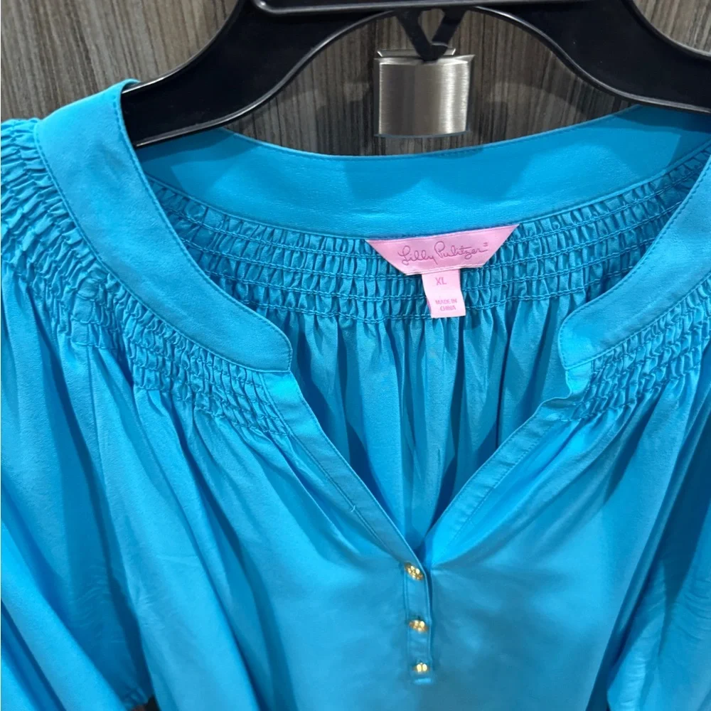 Lilly Pulitzer XL Elsa Silk Blouse - Picture 5 of 7